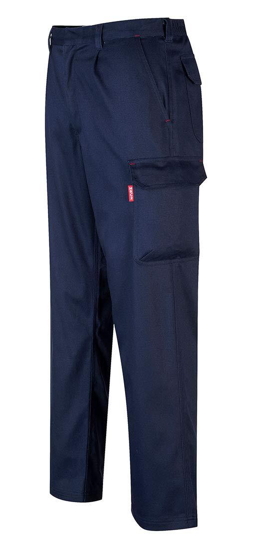 imagePortwest BZ31 Mens Safety Cargo Pants in Flame Resistant Bizweld ASTM NFPA Navy X LargeR