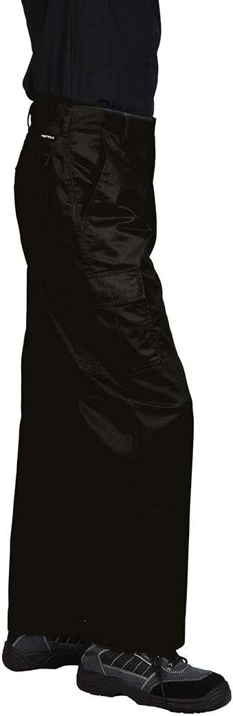 imagePortwest C701 Workwear Cargo Pants in Protective Polycotton with 6 Pockets Black 34T