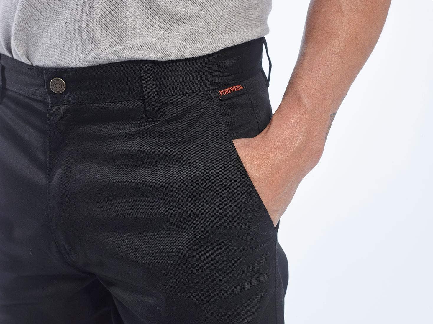 imagePortwest C701 Workwear Cargo Pants in Protective Polycotton with 6 Pockets Black 34T