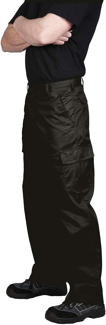 imagePortwest C701 Workwear Cargo Pants in Protective Polycotton with 6 Pockets Black 34T