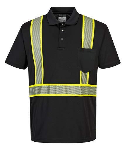imagePortwest F140 High VisTex Iona Plus Polo Shirt Black XLargeBlack
