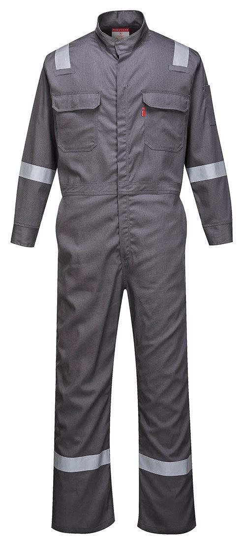 imagePortwest FR94 Bizflame Fire Resistant Coverall with FR Reflective Tape ASTM NFPA Orange 3 XLGray