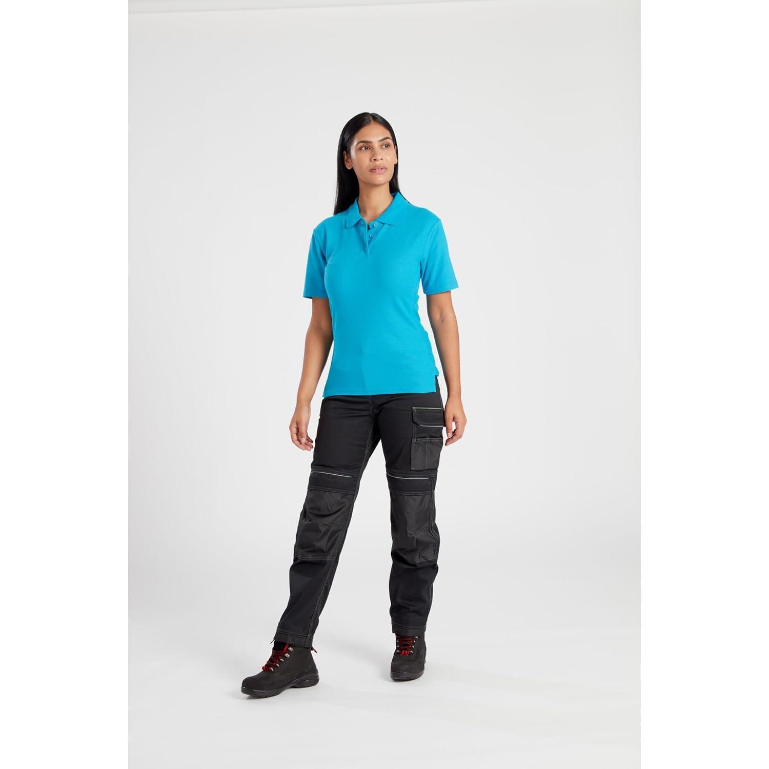 imagePortwest PW380 Womens Work Pants Stretch Fabric PW3 Workwear Utility Safety Pants with Knee Pad Pockets Black 32
