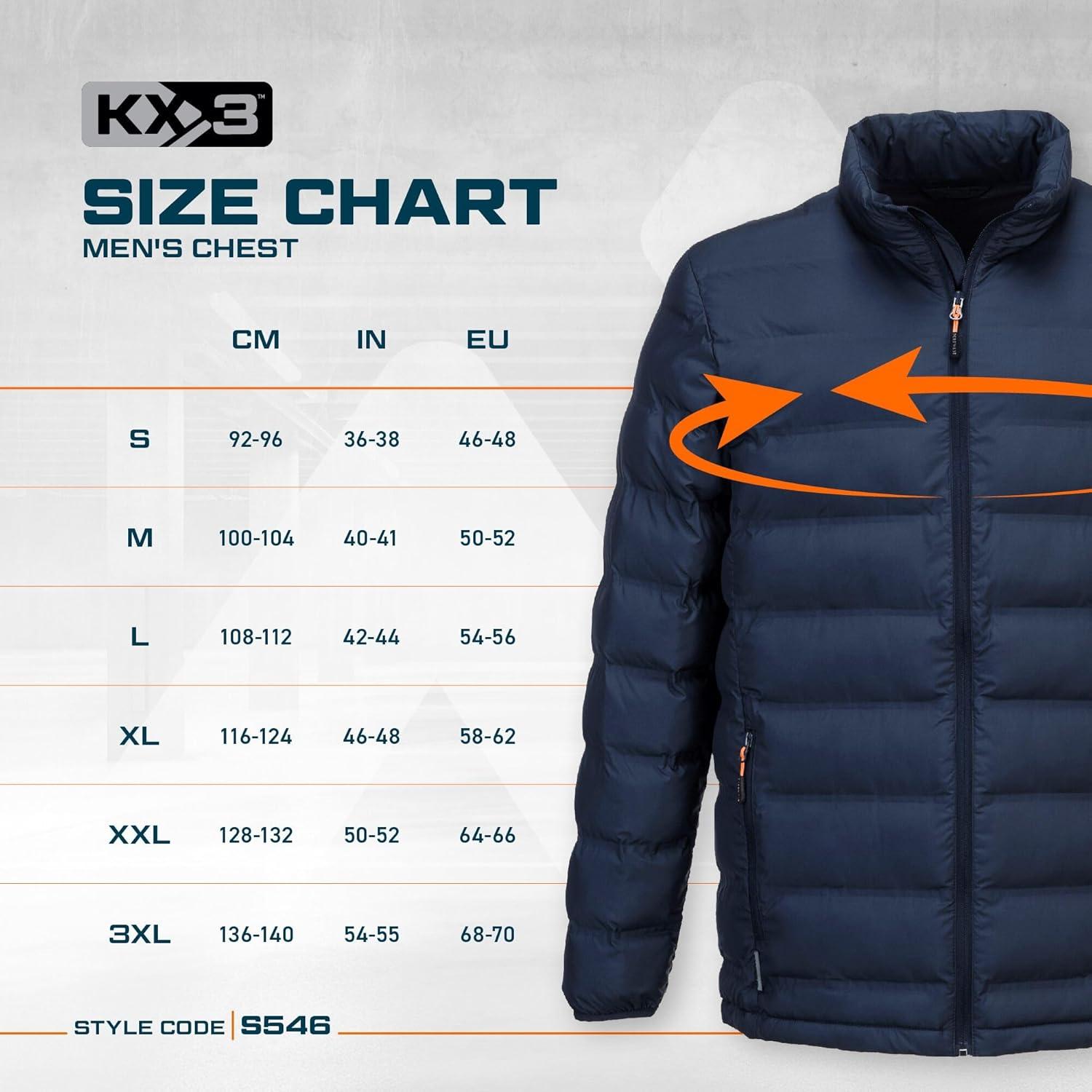 imagePortwest S546 Mens KX3 Insulated Winter Jacket Water and Wind Resistant Ultrasonic Tunnel Jacket