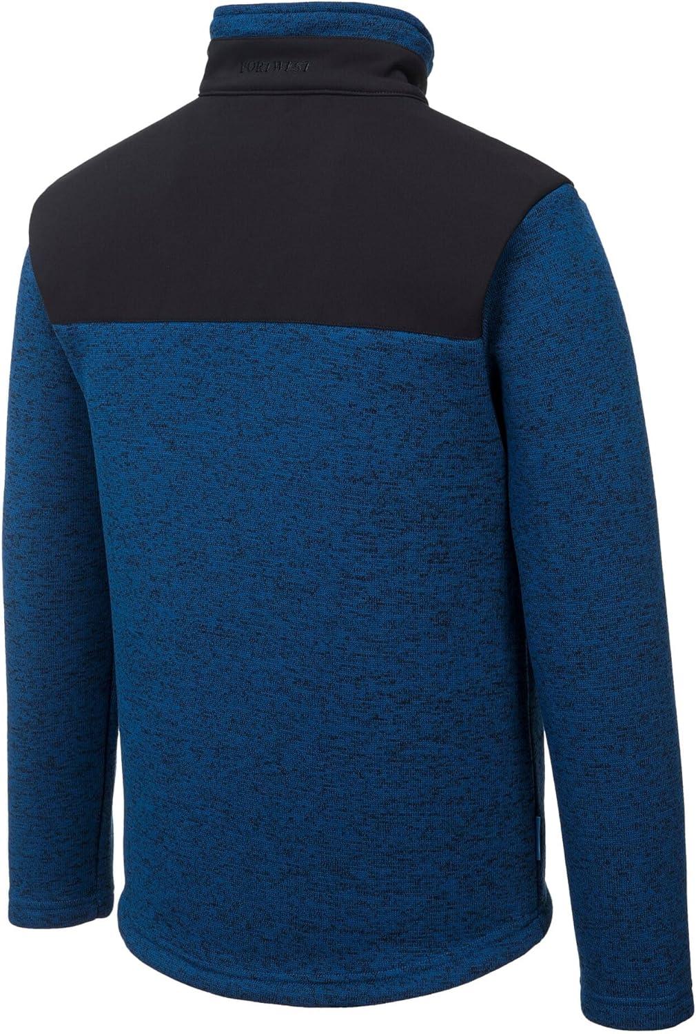 imagePortwest T830 KX3 Performance Fleece Mens Work Jacket Soft Knit Fabric With Reinforced Panels For Durable Everyday Wear Persian Blue L
