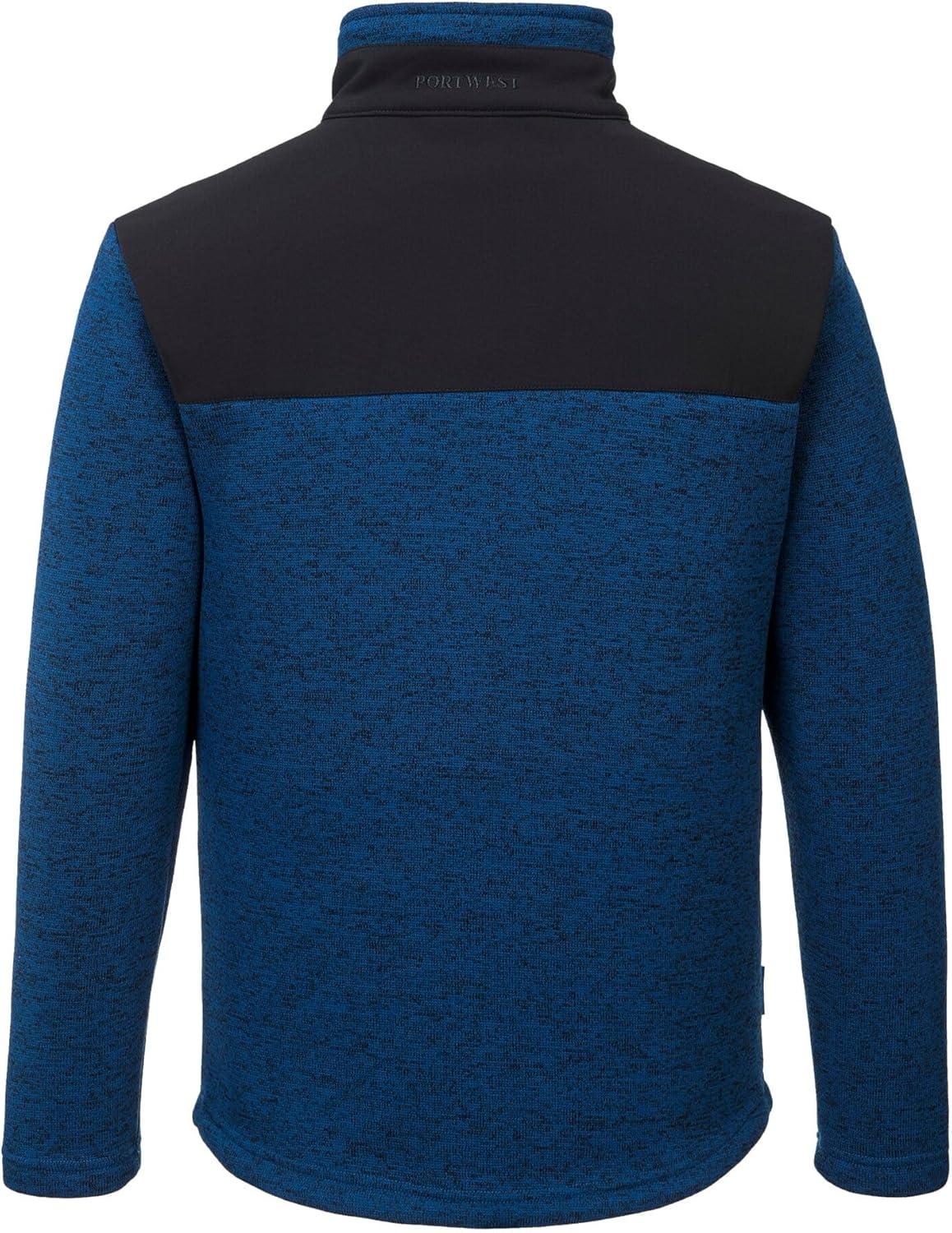 imagePortwest T830 KX3 Performance Fleece Mens Work Jacket Soft Knit Fabric With Reinforced Panels For Durable Everyday Wear Persian Blue L