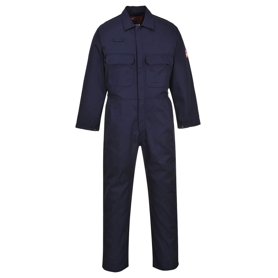 imagePortwest UBIZ1 Bizweld Flame Resistant Coveralls for Welding Protective Safety FR Workwear Coveralls Navy SmallNavy