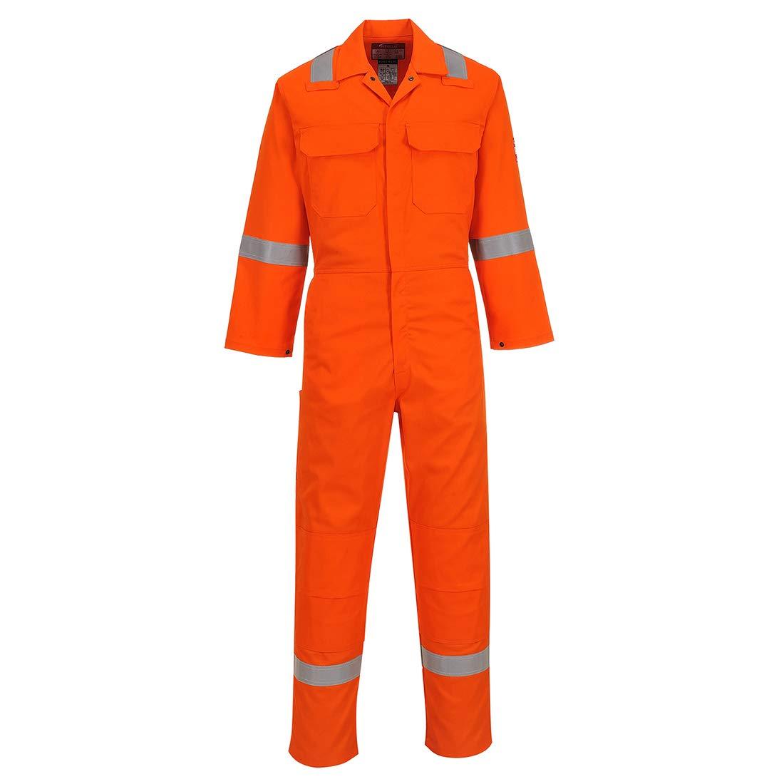 imagePortwest UBIZ5 Bizweld Flame Resistant Coveralls for Welding Protective Safety FR Workwear Coveralls Navy 6XLargeOrange