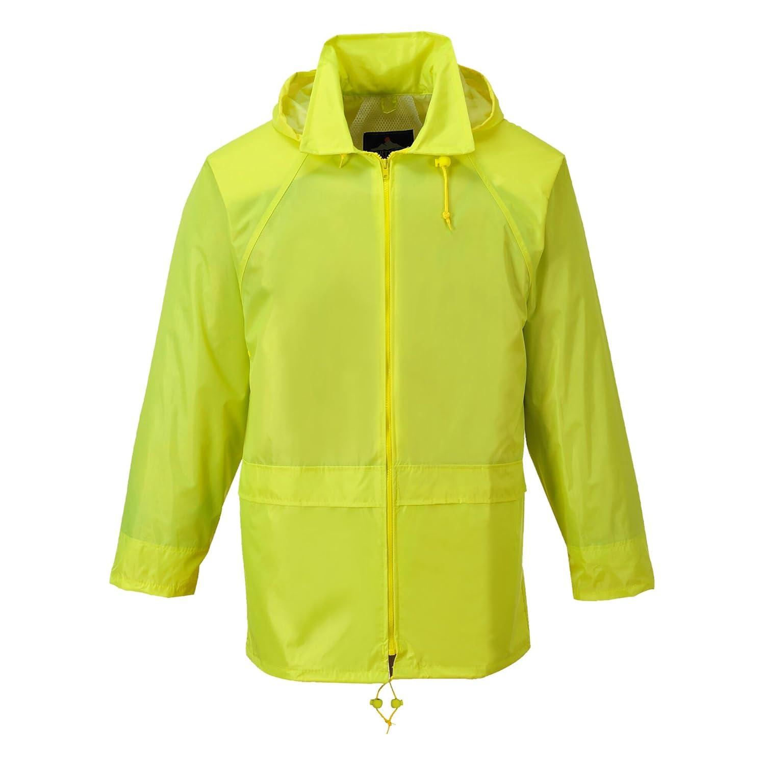 imagePortwest US440 Classic Waterproof Rain Jacket wth Pack Away Hood ampamp Sealed Seams Orange XXLYellow