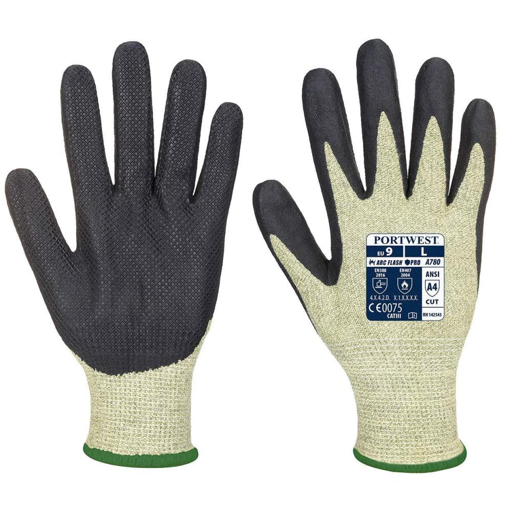 imagePortwest A780 Flame Resistant Arc Grip Glove GreenBlack Large