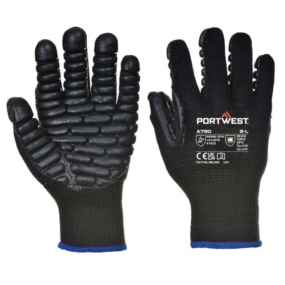 imagePortwest A790 Anti Vibration Glove Black XLarge