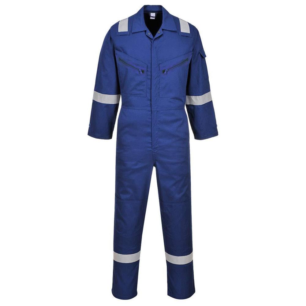 imagePortwest C814 Iona Cotton Heavy Duty Work Overalls with Reflective Safety Tape Navy 4XLRoyal
