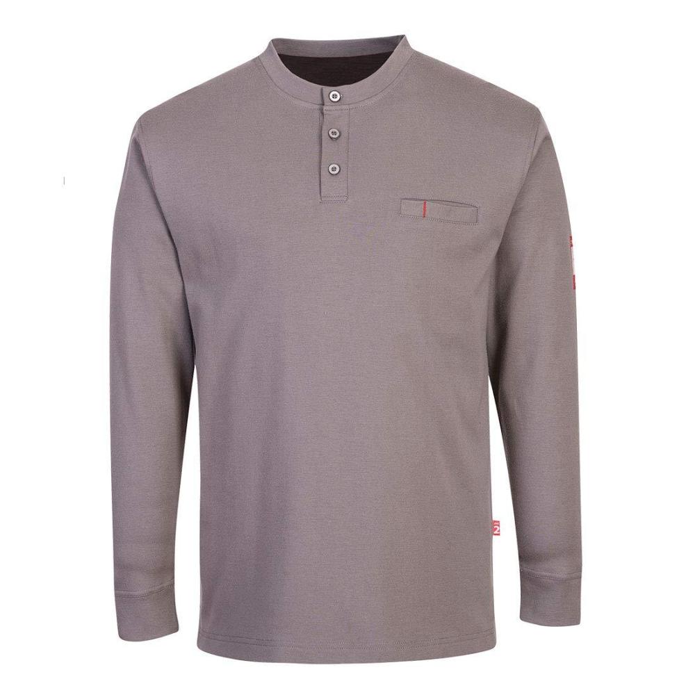 imagePortwest FR32 Flame Resistant Antistatic Henley Sweatshirt Gray XLargeGrey