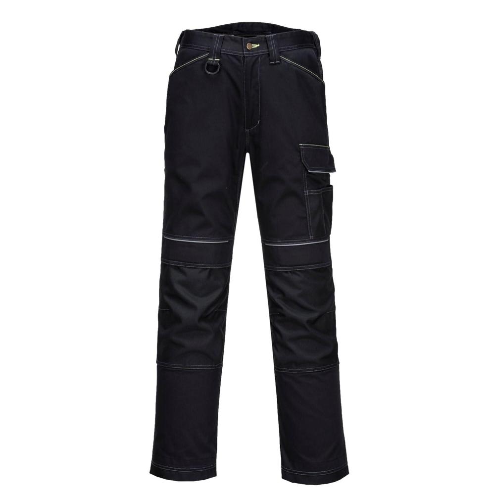 imagePortwest PW380 Womens Work Pants Stretch Fabric PW3 Workwear Utility Safety Pants with Knee Pad Pockets Black 32