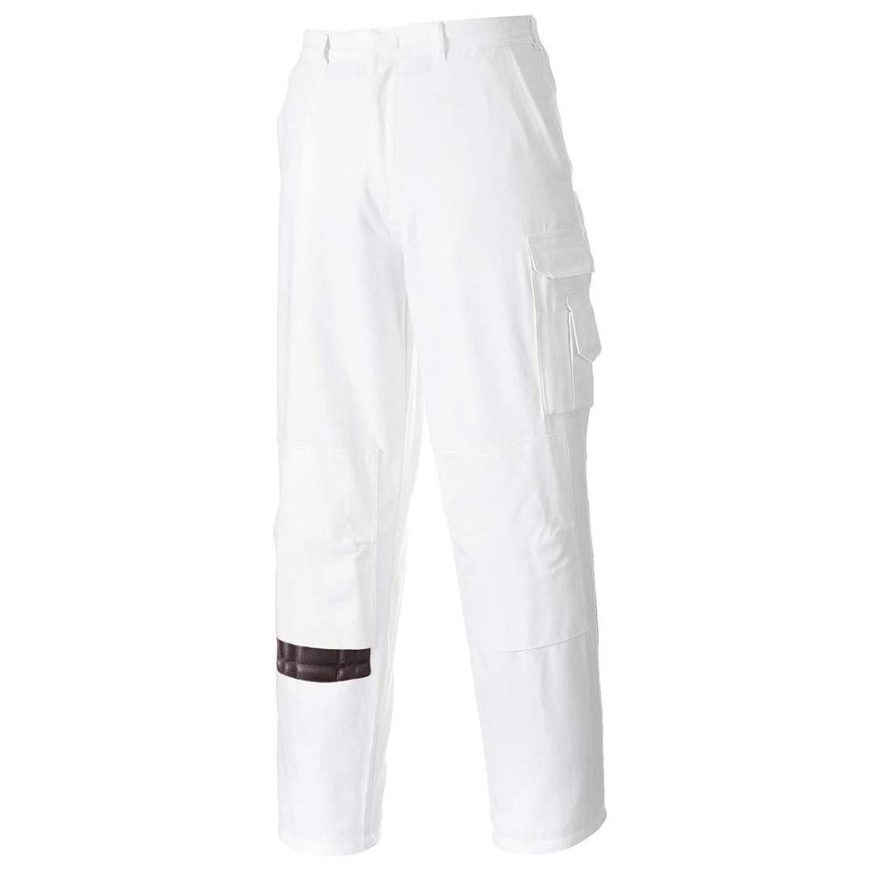 imagePortwest Painters Trousers Work Pants Protection Protect Overall Decorator Paint Medium White
