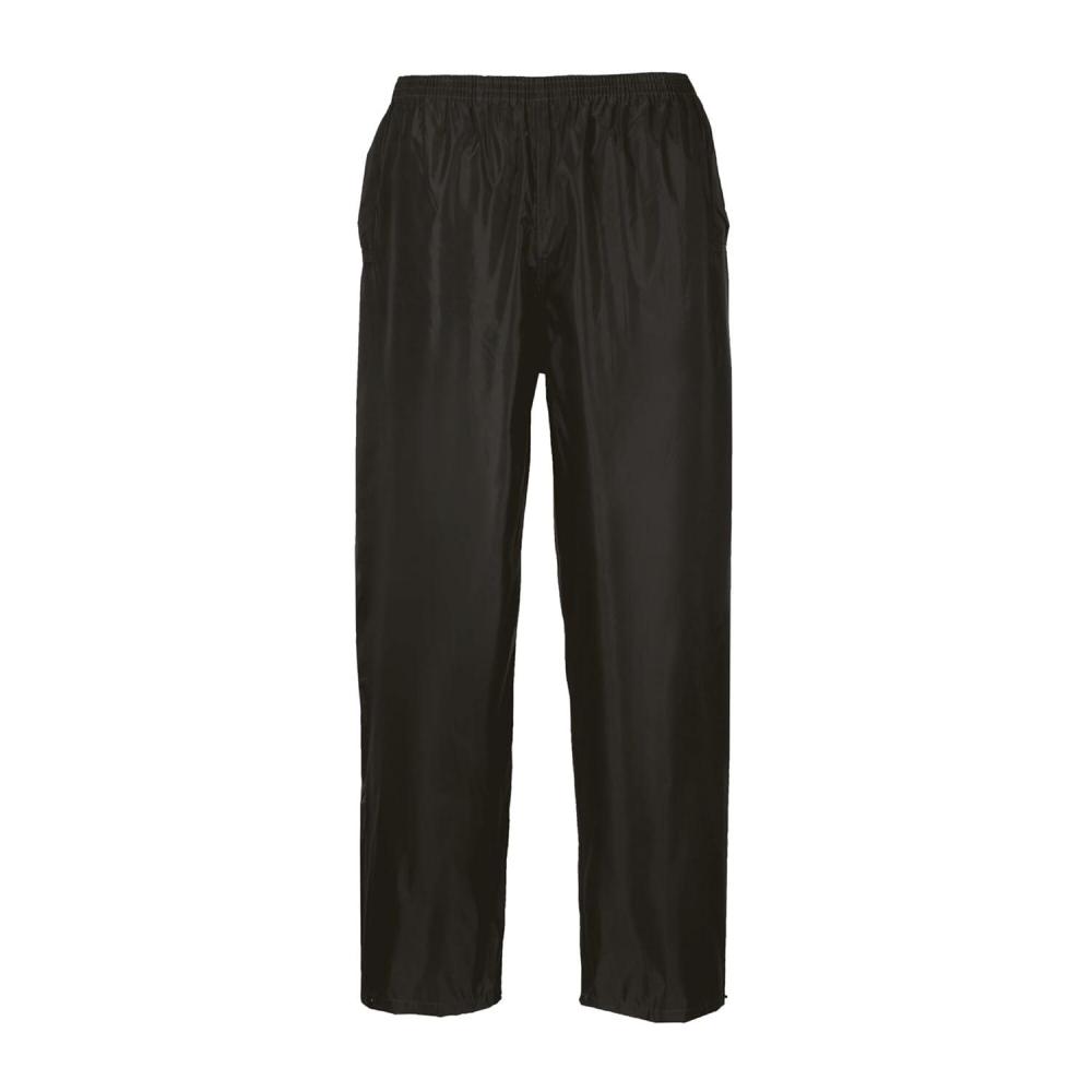 imagePortwest S441 Classic Adult Waterproof Rain Pants with Snap Adjustable Hems Black LargeBlack