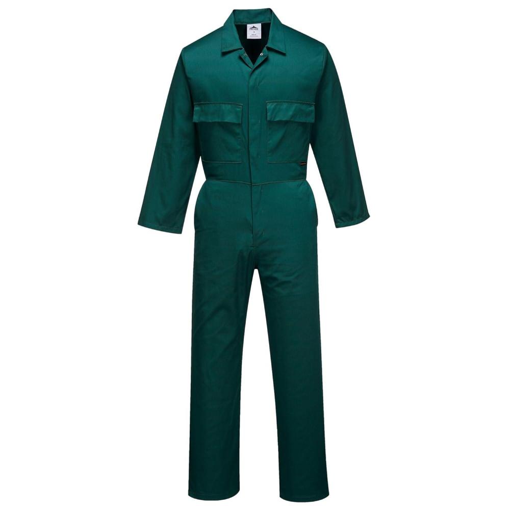 imagePortwest S999 Mens Euro Workwear Polycotton Coverall Boiler Suit Overall Navy 5XLargeBottle Green