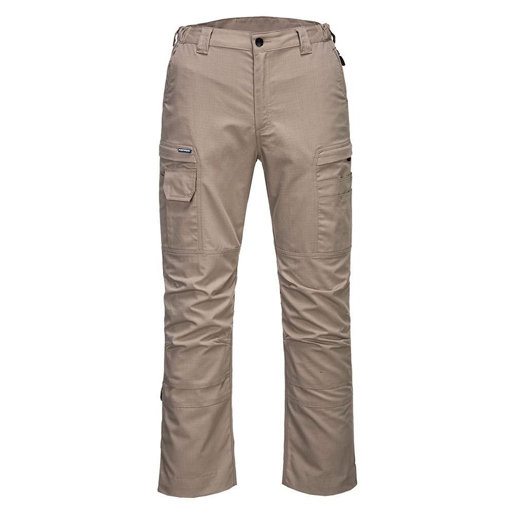 imagePortwest T802 Mens Lightweight Work Pants KX3 Stretch Fabric Cargo Workwear Utility Pants Navy 36Sand