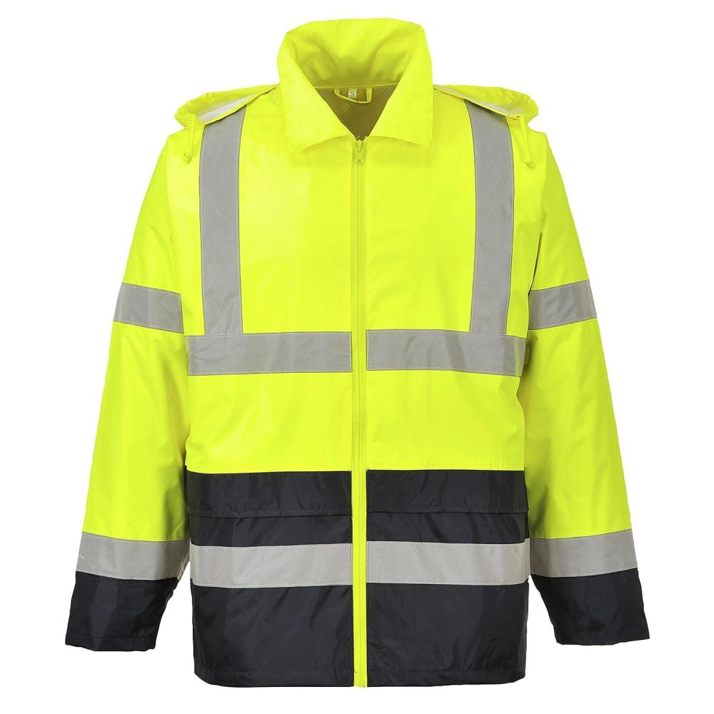 imagePortwest UH443 Classic Waterproof Rain Jacket in Reflective Contrast Hivis ANSI 4XLXXLarge