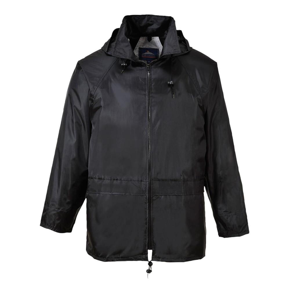 imagePortwest US440 Classic Waterproof Rain Jacket wth Pack Away Hood ampamp Sealed Seams Orange XXLBlack