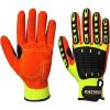 imagePortwest A721 Anti Impact Safety Work Gloves  Lightweight Nitrile Grip Impact Reducing Protective Work Gloves YellowOrange