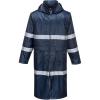imagePortwest F438 Mens Waterproof Raincoat  Reflective Long Rain Jacket with Hood and Pockets Navy