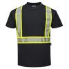 imagePortwest S396 Iona Short Sleeve Safety Work T Shirt with HiVis Reflective Tape 4XLBlack