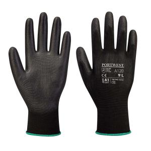Portwest A120 Vending Handling Work Safety Glove with Protective PU Palm Grip, Black, Large(Black)
