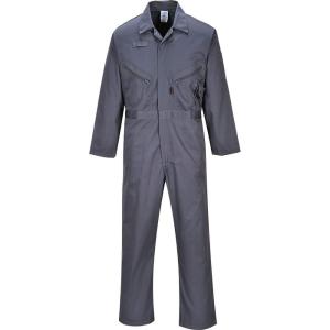 Portwest C813 Men’s Work Coveralls – Liverpool Lightweight Polycotton Safety Coverall with Zip and Pockets Graphite Grey, X-Large(Graphite)