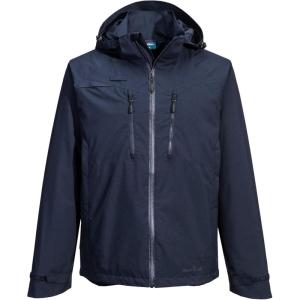 Portwest DX463 Men’s DX4 Waterproof Rain Jacket Hooded with Pockets(All Navy)