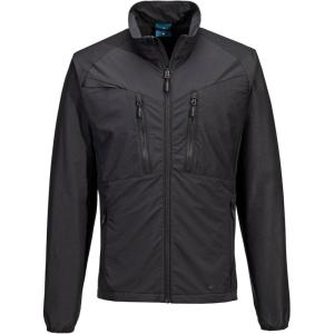 Portwest DX480 Men’s Full Zip Soft Shell Jacket – Lightweight Mid Layer Work Jacket(All Black)