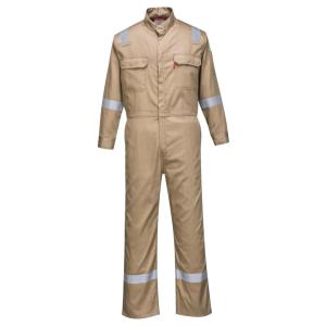 Portwest FR94 Bizflame Fire Resistant Coverall with FR Reflective Tape ASTM NFPA, Orange, 3 XL(Khaki)