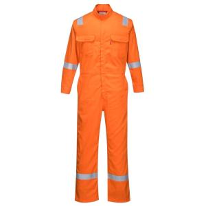 Portwest FR94 Bizflame Fire Resistant Coverall with FR Reflective Tape ASTM NFPA, Orange, 3 XL(Orange)