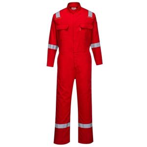 Portwest FR94 Bizflame Fire Resistant Coverall with FR Reflective Tape ASTM NFPA, Orange, 3 XL(Red)
