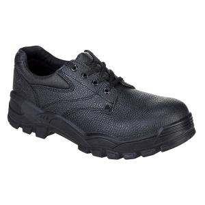 Portwest FW14 Steelite Black Leather Work Shoe with Protective Steel Toecap ASTM, 12(Black)