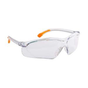 Portwest Fossa Safety Spectacle EN166 Protective Protection Eye Goggles Work Dust ANSI/ISEA Z87.1, Clear(Clear)