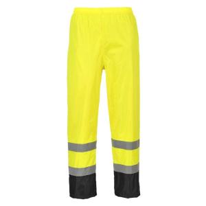Portwest H444 Hi-Vis Classic Contrast Work Pants Reflective Waterproof Rain ANSI E(Yellowblack)