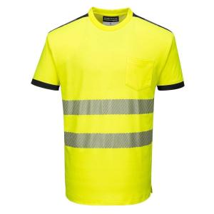 Portwest PW3 Hi-Vis T-Shirt S/S – T181, Yellow/Black, XL(4X-Large)