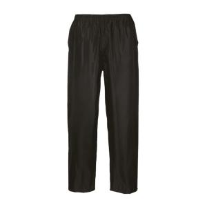 Portwest S441 Classic Adult Waterproof Rain Pants with Snap Adjustable Hems, Black, Large(Black)