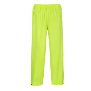 Portwest S441 Classic Adult Waterproof Rain Pants with Snap Adjustable Hems, Black, Large(Yellow)