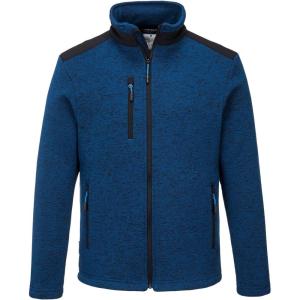 Portwest T830 KX3 Performance Fleece Men’s Work Jacket Soft Knit Fabric With Reinforced Panels For Durable Everyday Wear, Persian Blue, L