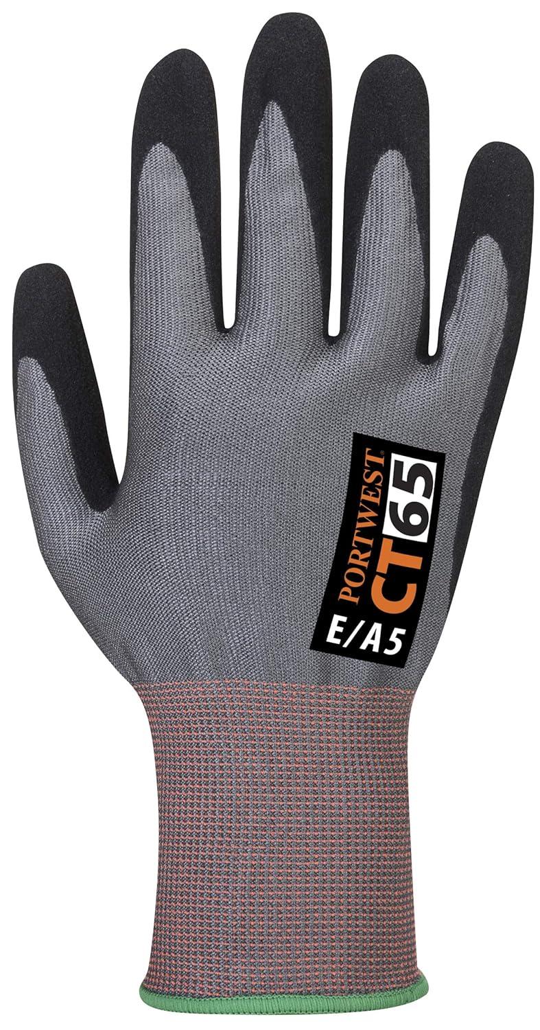image:imagePortwest CT65 Cut Resistant D18 Nitrile GrayBlack MediumGrayblack