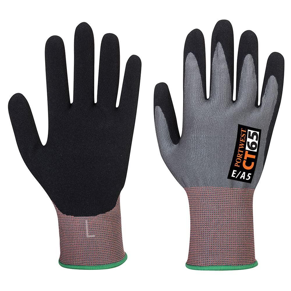 image:imagePortwest CT65 Cut Resistant D18 Nitrile GrayBlack MediumGreybk