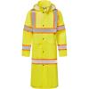 image:imagePortwest UH405 Hi Vis Rain Coat Waterproof Long Length Pack Away Hood Reflective Tape Protective WorkwearYellow
