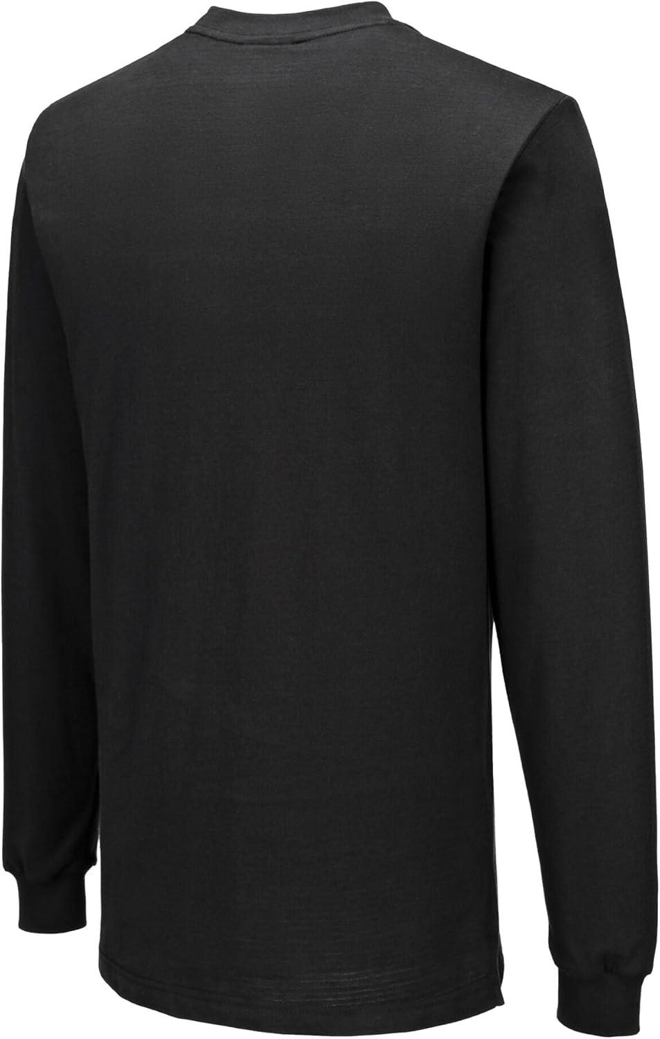 image:imagePortwest AS22 Anti Static ESD Long Sleeve T Shirt Lightweight Cotton Comfort Fit Workwear Zoom Gray SBlack