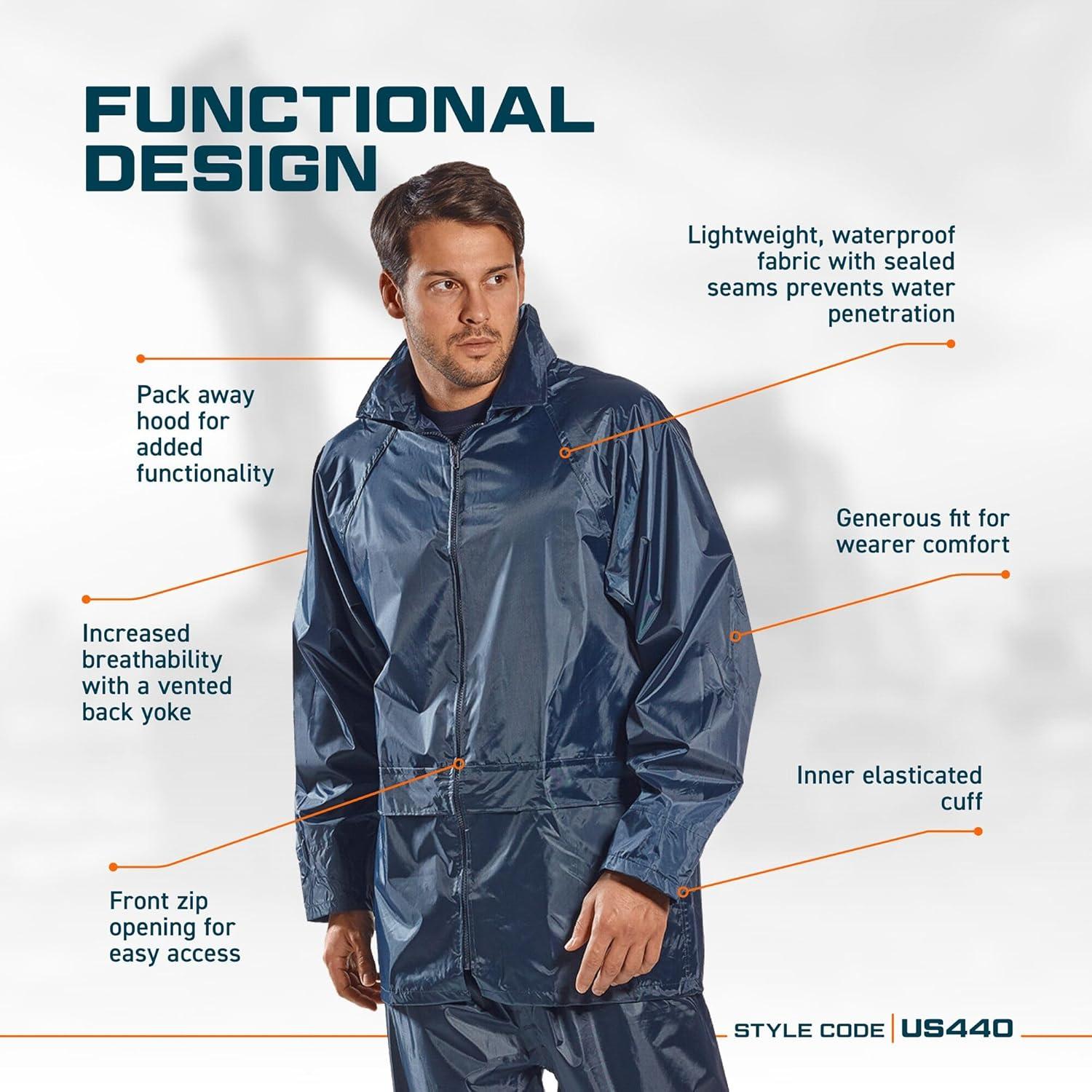 image:imagePortwest Classic Rain Jacket US440 Black 7XLYellow
