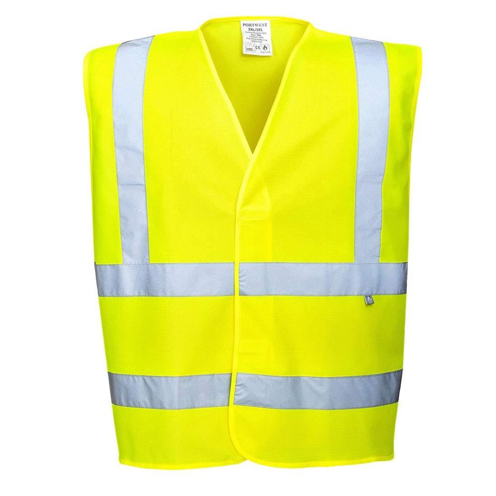 image:imagePortwest HiVis FR Treated Vest Viz Reflective Work Safety Gilet Utility Visability ANSI 2 LXL YellowYellow